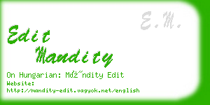 edit mandity business card